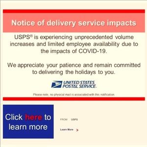 Post office shipping delays
